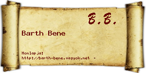 Barth Bene névjegykártya